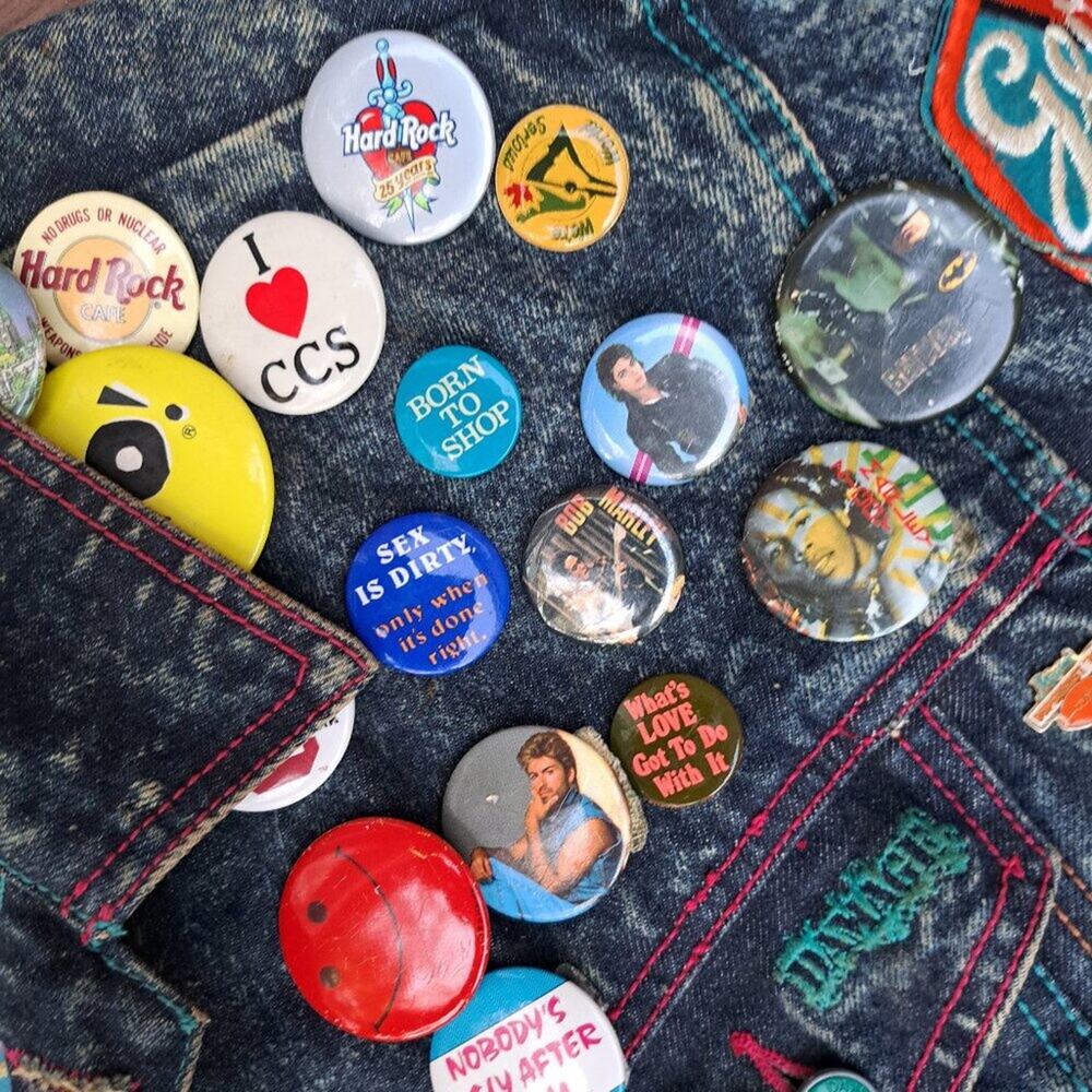 %Vintage Major Damage Jean Jacket Embroidered Buttons Y2K 80s 90s Men Large - Picture 13 of 14
